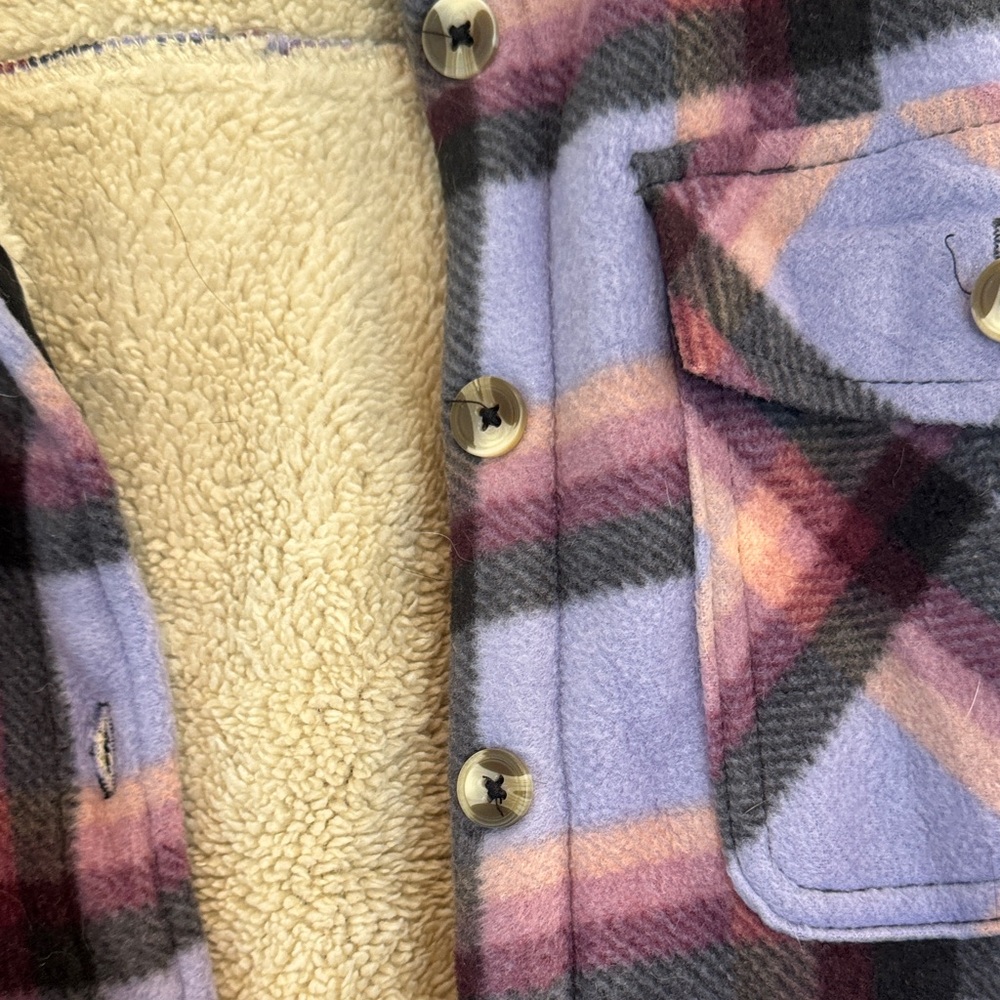 Plaid Sherpa-Lined Jacket - Picture 5 of 7